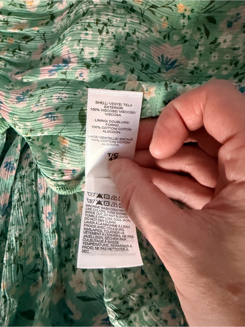 Lucky Brand Women’s M Mint Green Floral Peplum Sleeveless Top - Picture 5 of 10